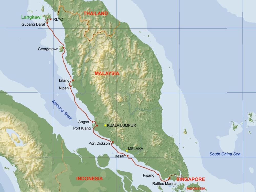 Малакка полуостров карта